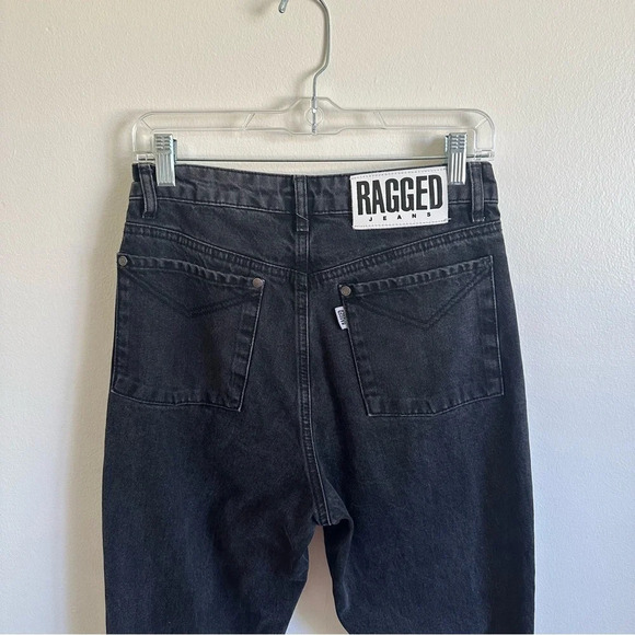 Ragged Black Jeans with back leg distressed jeans size 28 - Picture 5 of 5